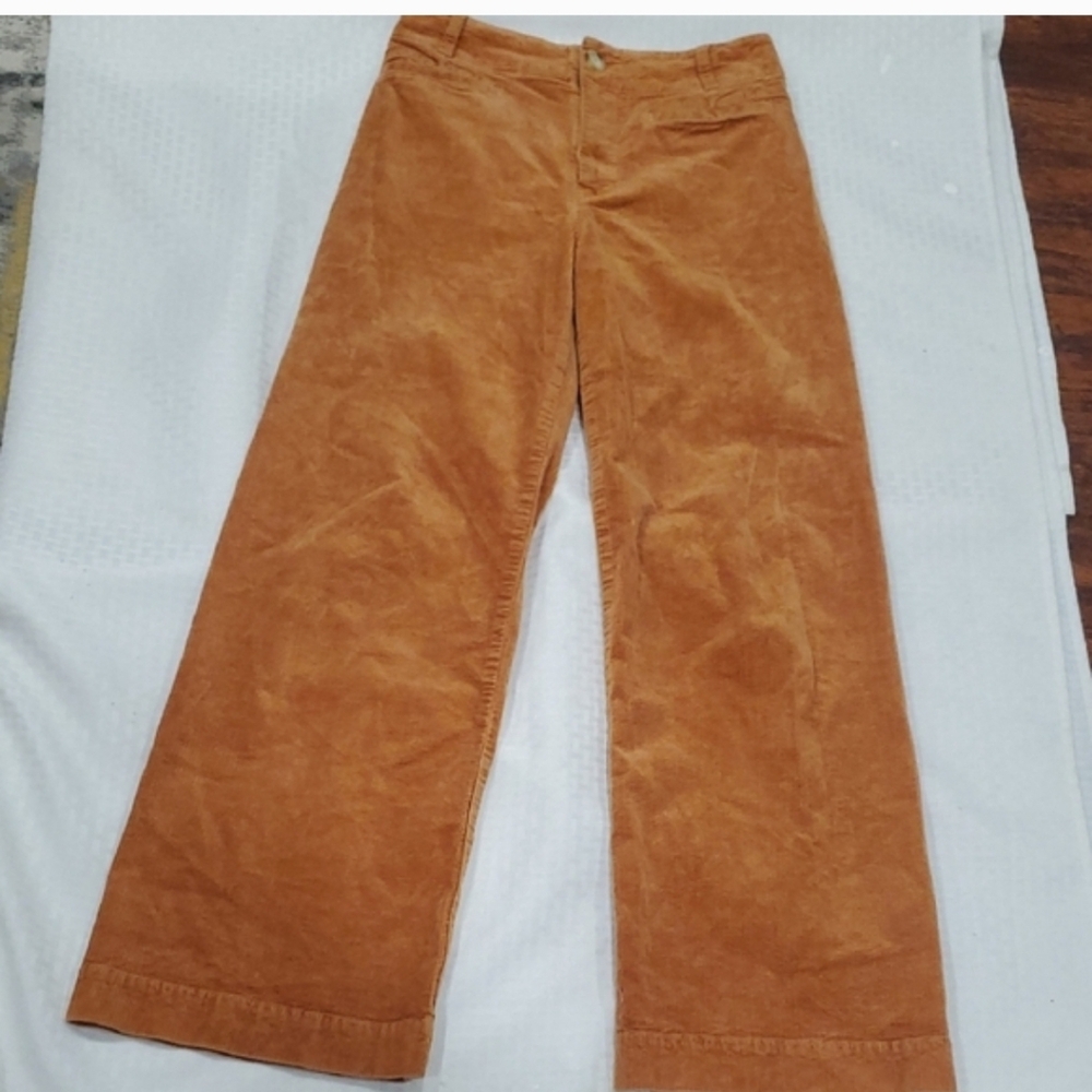 Maeve Anthropologie  Colette Corduroy Wide-Leg Crop  Pants Size 27 - Picture 14 of 14